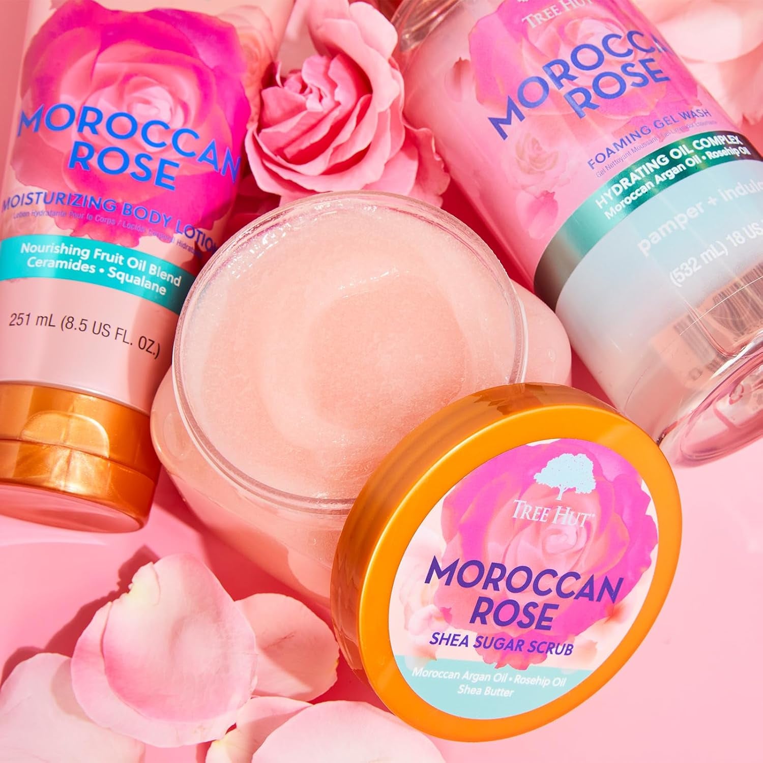 Moroccan Rose  Shea Sugar Scrub ~ 18 Oz by