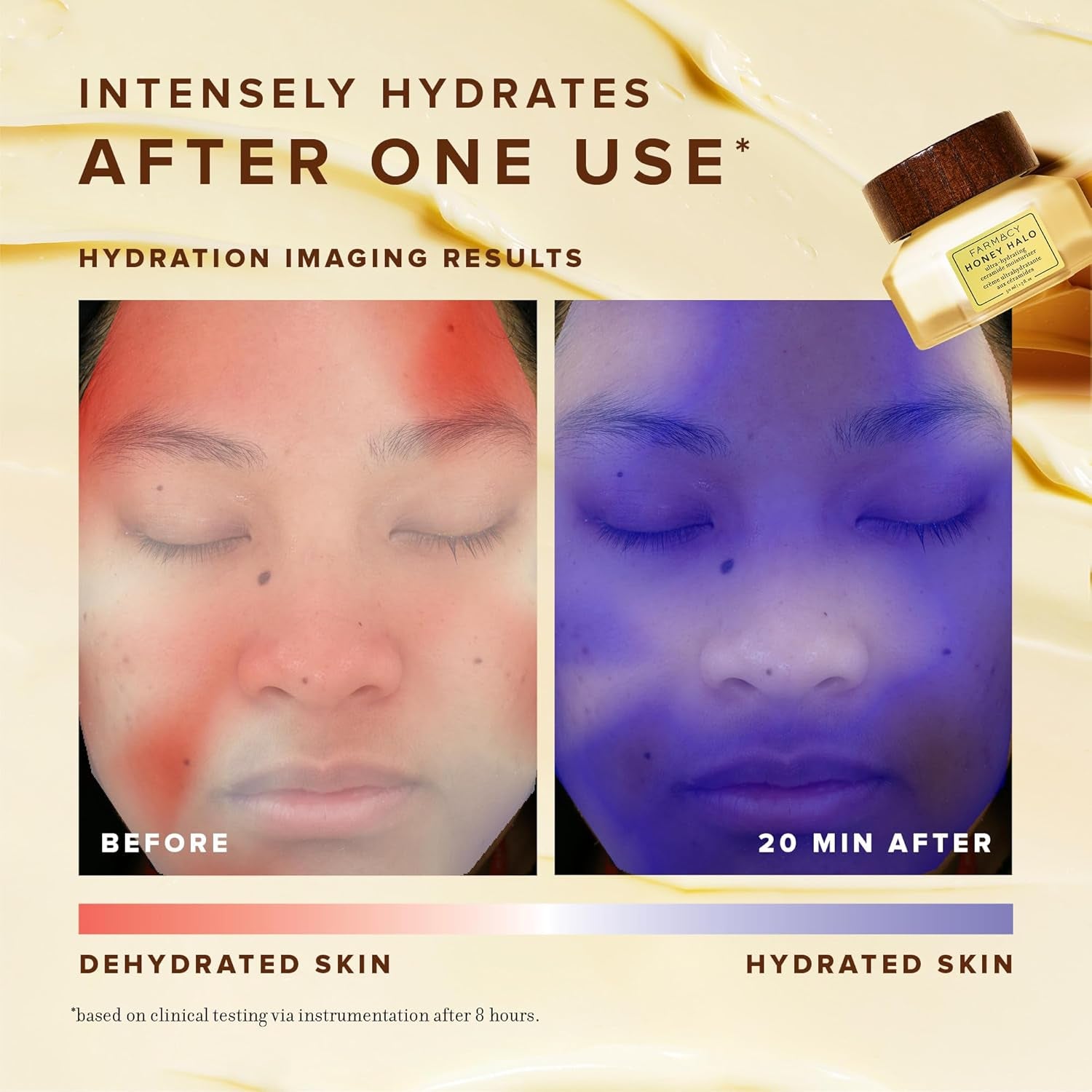 Honey Halo Ceramide Facial Moisturizer - Moisturizing Face Lotion for Dry Skin (1.7 Ounce)